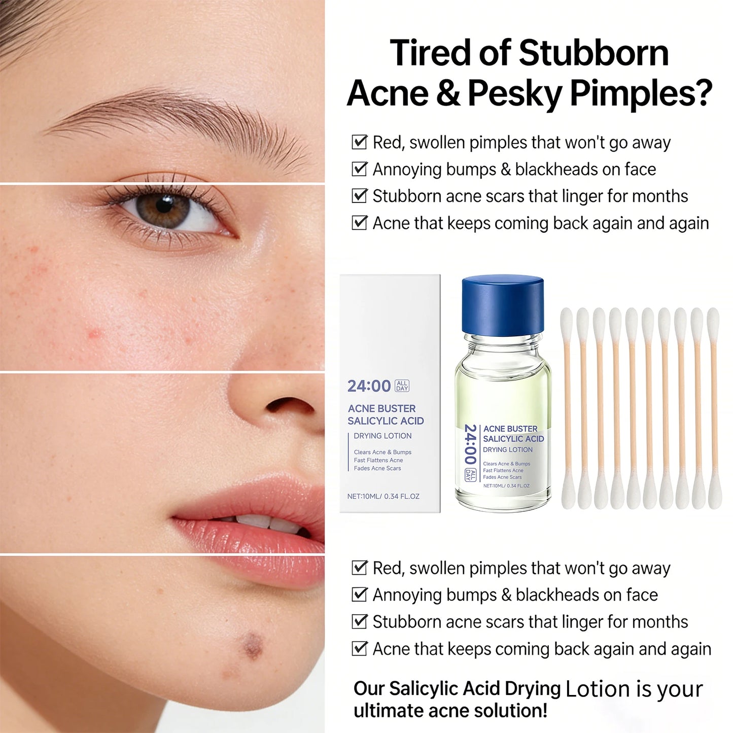Salicylic Acid Face Serum with Cotton Swab